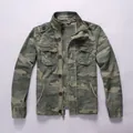 Amerikanische Vintage Slim Fit Grüne Camouflage Herren Utility Jacke mit Multi-Taschen Design - S / Oberteile / Grün Camouflage