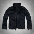 Vintage Herrenjacke in schmaler Passform, dunkelblaues Militär-Design aus Segeltuch - S / Oberteile / Dunkelblau