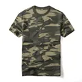 T-shirt classique en coton à manches courtes avec imprimé camouflage jungle - Camouflage Vert