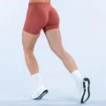High waist seamless terracotta scrunch butt yoga shorts for women fitness and running - Caramel Copper