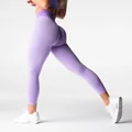 Purple high waist seamless scrunch butt yoga leggings for fitness and gym workouts - S / Bottoms / Purple