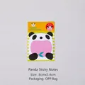 Cute panda shaped animal sticky notes 8cm x 5.4cm for office and student stationery - Panda