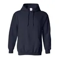 Classic navy blue fleece hoodie unisex pullover with front pouch pocket for casual wear - Navy Blue