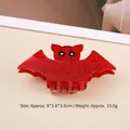 Sparkly red bat Halloween hair claw clip for women, spooky festive shark clip accessories - Red Bat