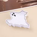 Unique ghost-shaped Halloween hair claw clip in white, size approx 8.1x5.3x4.3cm - Flying Ghost