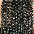 Hochwertige facettierte schwarze Achat-Rundperlen 6mm 8mm 10mm für DIY-Schmuckzubehör - 6mm (38cm Strang) / Schwarzer Achat