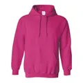 Classic pink fleece pullover hoodie with drawstring and pocket - Rose Red