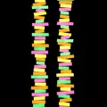 2m fluorescent neon paper garland string for glow theme party birthday decorations - Mixed Rectangle Paper Garland / 2m