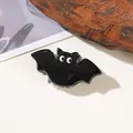 Halloween funny dark style black bat shaped hair claw clip for creative hair styling - Small Black Bat Style