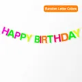 Colorful neon Happy Birthday paper banner garland for party decoration - Happy Birthday Fluorescent Banner / S