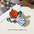 Unique Halloween pumpkin ghost hair claw clip for funny hair styling - Pumpkin Head Ghost