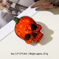 Creative Halloween dark style pumpkin skull hair claw clip, approx 5.3x7.9x3.9 cm - Pumpkin Skull