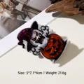 Creative Halloween ghost pumpkin claw clip hair accessory in a quirky dark gothic style - Ghost Pumpkin