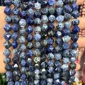 Hochwertige blaue natürliche Sodalith-Facettierte Perlen für DIY-Schmuck und Bastelprojekte - Alte blaue Ader