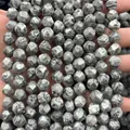 Natürliche graue Jaspis-Facettierte Rundperlen 6-10mm für DIY-Schmuckherstellung - Landkartenstein
