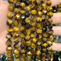Natürliche facettierte Tigerauge-Steinperlen für DIY-Schmuck und handwerkliche Bastelprojekte - Tigerauge