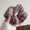 Coletero elegante extragrande de satén rosa palo con textura brillante de seda de calidad - 14cm / Púrpura Grisáceo