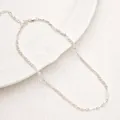 Exquisite minimalist silver-plated chain clavicle necklace with elegant adjustable length - Clavicle Chain (XL0636) / Silver