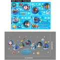 Kerst statische raamstickers set 4 vellen 80x40cm met kerstman en rendier motieven - Kerstdecoratie Set (BQ544ABCD)