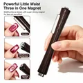 Professioneller 3-in-1 Katzenaugen-Nagelmagnet mit Holzgriff für den Salongebrauch - Taille 3-in-1 Magnet / Naturholzfarbe