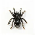 Vintage rhinestone spider brooch with antique gold finish for Halloween costume jewelry. - Antique Gold (C338-C)