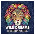 Wild Dreams Mandala Löwen Malbuch für Erwachsene mit lebhaften kreativen Illustrationen. - 20x20cm / Wilde Träume (MJ035)
