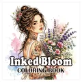 Detailliertes Malbuch für Erwachsene Inked Bloom mit kreativen floralen Tattoo-Motiven - 20x20cm / Tinte Blüte (MJ035)