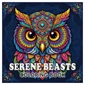 Malbuch für Erwachsene Serene Beasts mit buntem Eulen-Mandala-Design und Illustration - 20x20cm / Ruhige Bestien (MJ035)