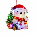 Beleuchtete Weihnachts-Eisbär-Türdekoration zum Aufhängen mit 1m LED-Lichterkette - Bär Stil