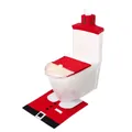 Ensemble festif de 3 pièces de housses de toilette thème Père Noël pour décoration - Style Gnome Rouge (XSW-A0217) / Ensemble trois pièces