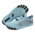 Light blue breathable aqua shoes with non-slip rubber sole for beach and swimming - 38 / Moonlight Blue (A608)