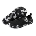 Quick-dry barefoot water shoes with black upper and white camo sole for swimming - 38 / Camo Sole Black Style / Black (T007)