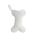 Chaussette de Noël blanche tricotée en forme d'os pour décoration de fête d'animaux - Forme d'os (ML-O1207E) / Blanc