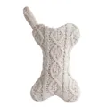Chaussette de Noël tricotée crème en forme d'os pour sacs cadeaux festifs pour animaux - Forme d'os (ML-O1207F) / Kaki