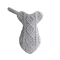 Chaussette de Noël grise en tricot en forme d'os pour décoration de fête d'animaux - Forme d'os (ML-O1208C) / Gris