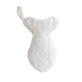 Chaussette de Noël tricotée blanche en forme d'os pour décoration de sapin et cadeaux - Forme d'os (ML-O1208E) / Blanc