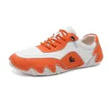 Casual breathable sneaker in white and orange with soft sole and lace-up design - 38 / Orange and White