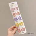 Set of 10 colorful star-shaped BB hair clips for children, 3cm size. - Pink Star Clip (3#) / 10-Piece Set (3cm) / Pink Series