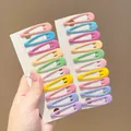 Set of vibrant colorful pastel snap hair clips for kids and girls in various cute shades - Light Color Drip Glaze (10#) / 20 Pieces Set / Macaron Light Color
