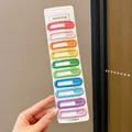 Set of 10 colorful matte metal BB hair clips for kids and girls in sweet macaron shades - Oval Style (6#) / 10Pcs Set (6cm)
