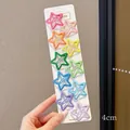 Colorful star-shaped metal BB hair clips set for kids side bangs, 4cm size display - Star Style (7#) / 10-Piece Set (4cm)