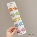 Colorful star-shaped BB hair clips for girls set of 10 in vibrant assorted colors - Star Clip / 10-Piece Set (3cm) / Orange Polka Dot (4#)