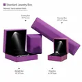 Matte violette LED-Schmuckschatullen-Kollektion für Ringe Halsketten und Armbänder - Ringbox / Ohrsteckerbox / Lila
