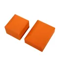 Pair of bright orange seamless LED jewelry boxes for rings and necklaces - Pendant Box / Necklace Box / Orange