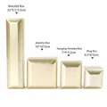 Champagne gold LED jewelry boxes in various sizes for ring, necklace and bracelet - Pendant Box / Necklace Box / Champagne Gold