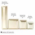 Champagne gold LED jewelry boxes in various sizes for ring, necklace and bracelet - Ring Box / Stud Earring Box / Champagne Gold