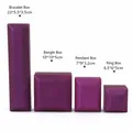 Purple seamless LED jewelry box collection in multiple sizes for rings and necklaces - Pendant Box / Necklace Box / Purple