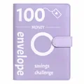 Purple 100 envelope savings challenge binder for money saving goals - Cover Only / A5 / Purple