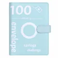 Classeur de défi 100 enveloppes bleu clair pour la budgétisation et l'épargne d'argent - Couverture (unité seule) / A5 / Bleu