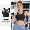 Schokbestendige sterrenzwarte sportbeha met mesh rugontwerp voor yoga en fitness - 02 Ster Zwart